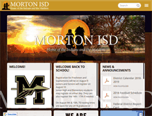 Tablet Screenshot of mortonisd.net